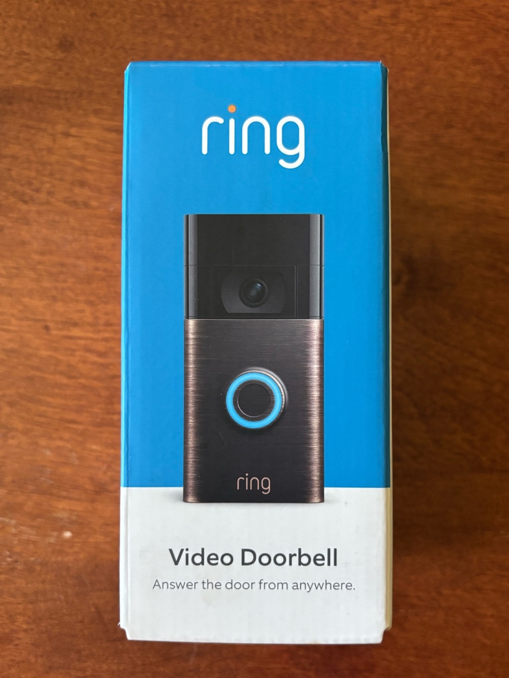 Ring Video Doorbell (2nd Generation) in Venetian Bronze.